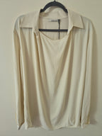 LIVIANA CONTI WOMENS CREAM LAYERED BLOUSE TOP IT 48 UK 16 BRAND NEW RRP £250