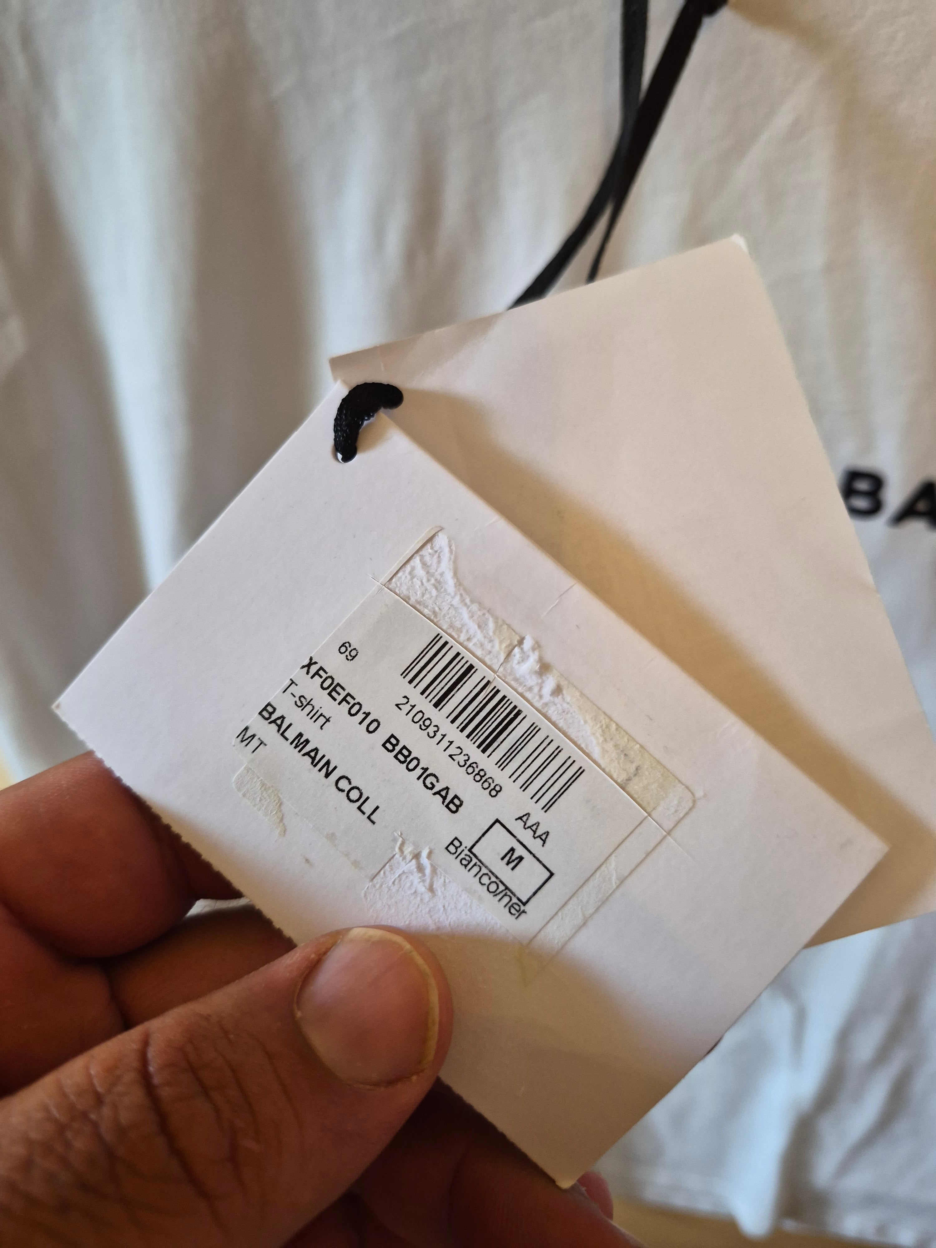 BALMAIN PARIS WOMEN'S WHITE LOGO T-SHIRT SIZE MEDIUM BRAND NEW WITH TAGS RRP £325