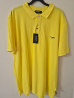 BALDININI TREND YELLOW LOGO POLO SHIRT MEN'S 2XL/3XL BNWT MADE IN ITALY RRP £200