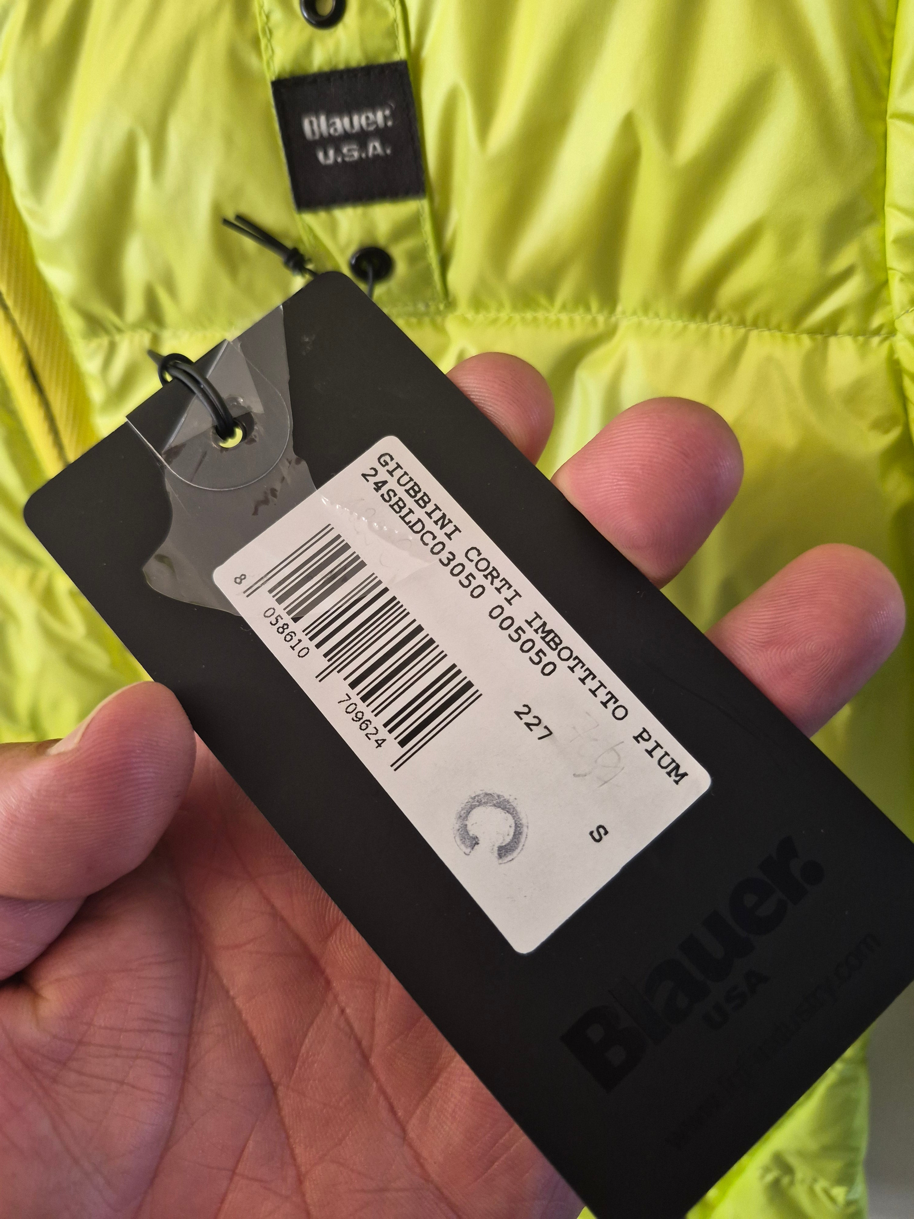 BLAUER U.S.A. NEON LIME LIGHTWEIGHT PUFFER JACKET SIZE SMALL NEW WITH TAGS RRP £339