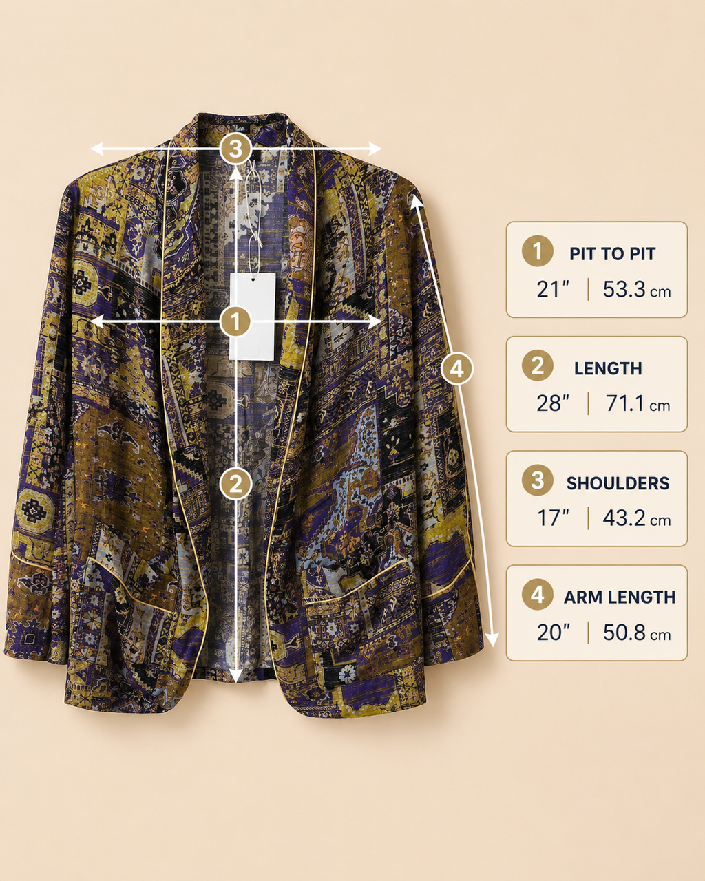BYYDOX PRINTED OPEN FRONT BLAZER PURPLE MULTI WOMEN'S UK 12 BNWT RRP£120