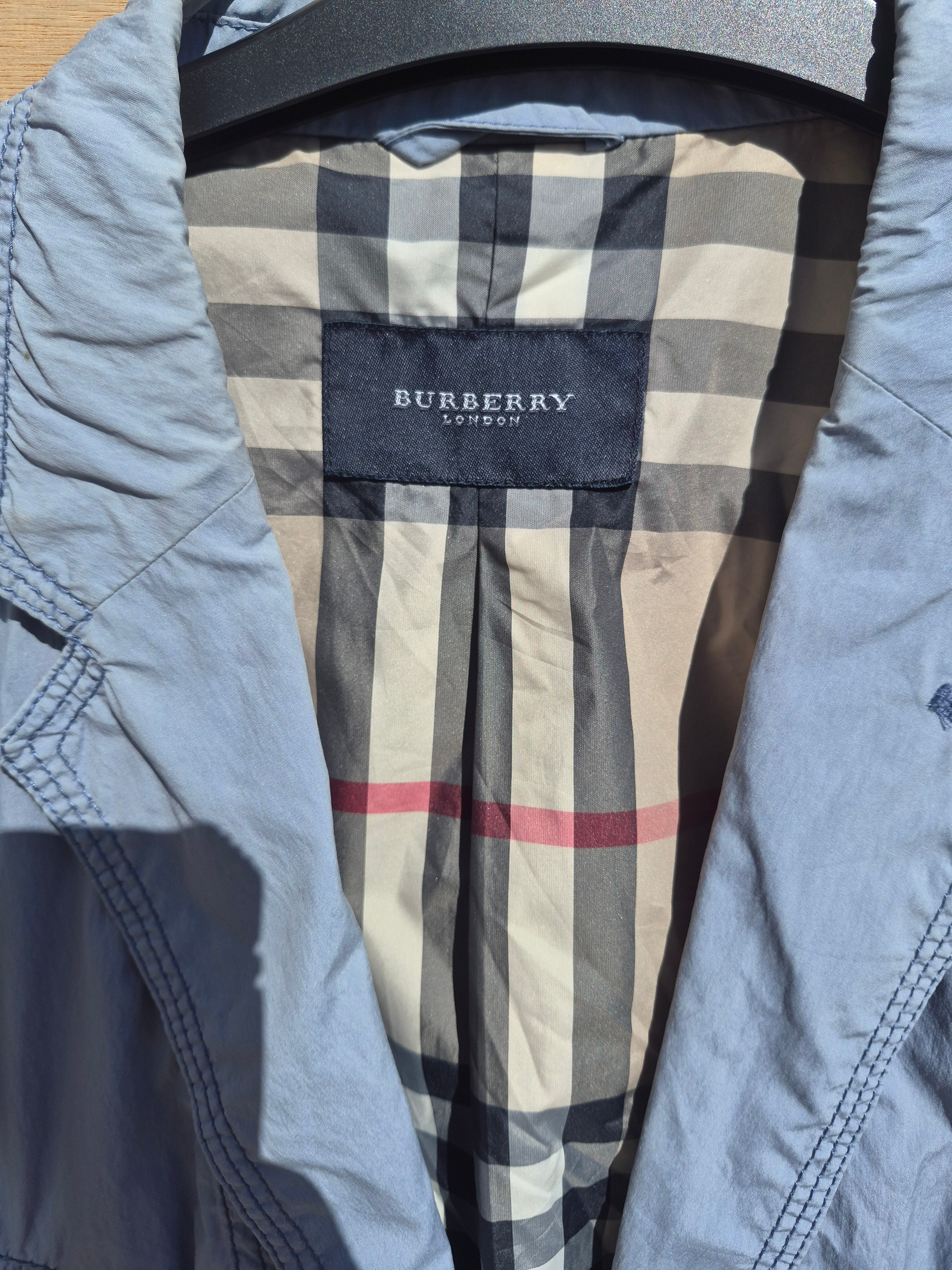 BURBERRY LONDON MEN'S LIGHT BLUE LIGHTWEIGHT JACKET SIZE MEDIUM USED AUTHENTIC RRP £695