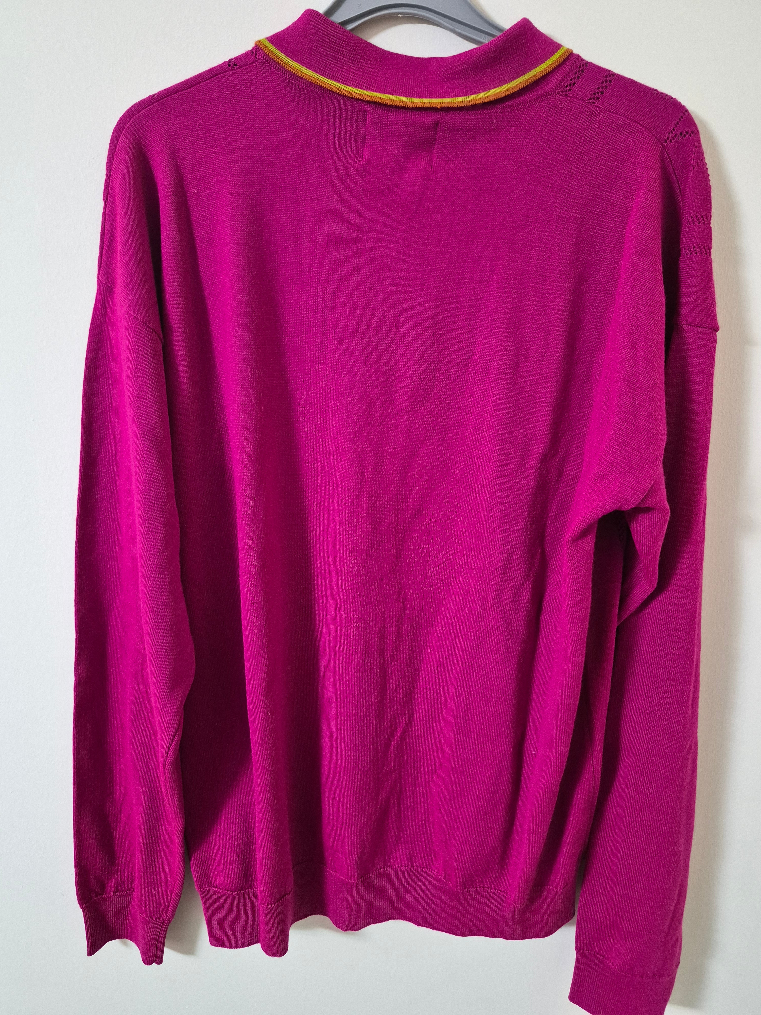 PAS DE MER ITALIAN WOOL BLEND KNIT CARDIGAN SMALL PINK MADE IN ITALY NEW RARE
