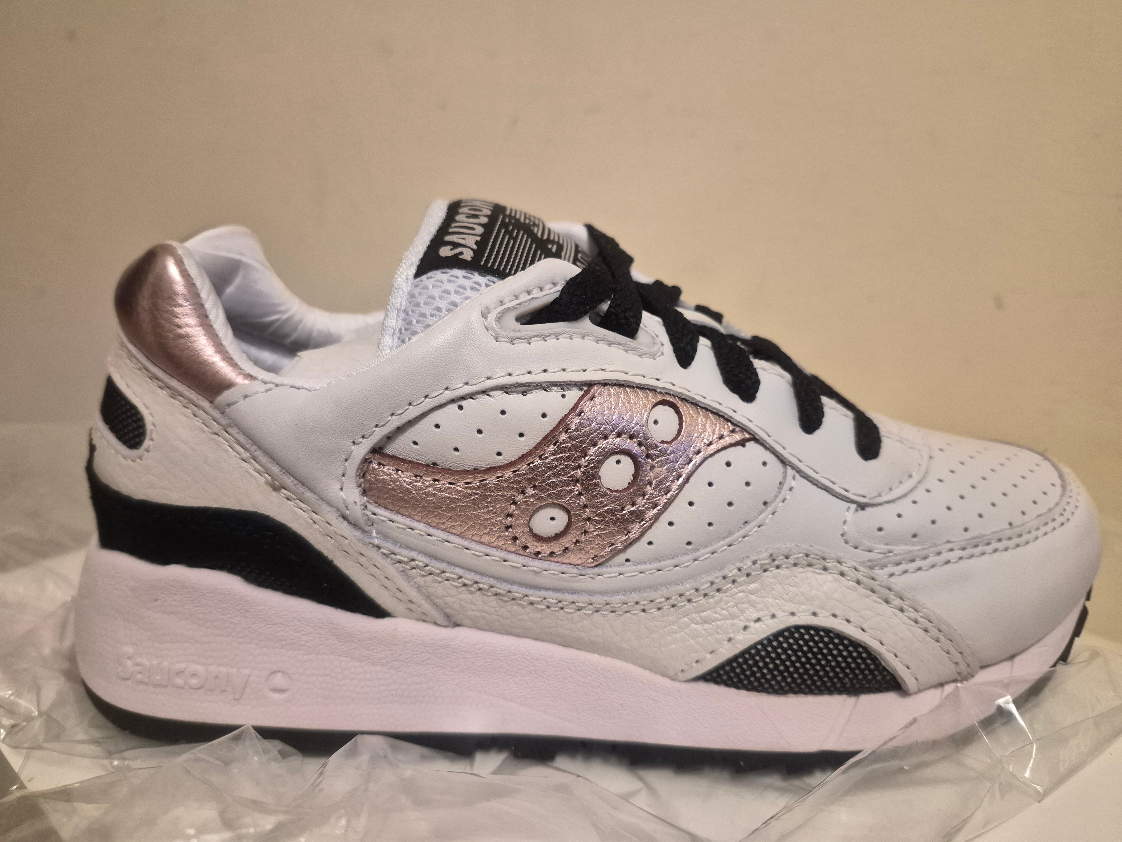 SAUCONY JAZZ ORIGINAL WHITE ROSE GOLD TRAINERS UK 4.5/5/5.5 NEW NO BOX RRP £95