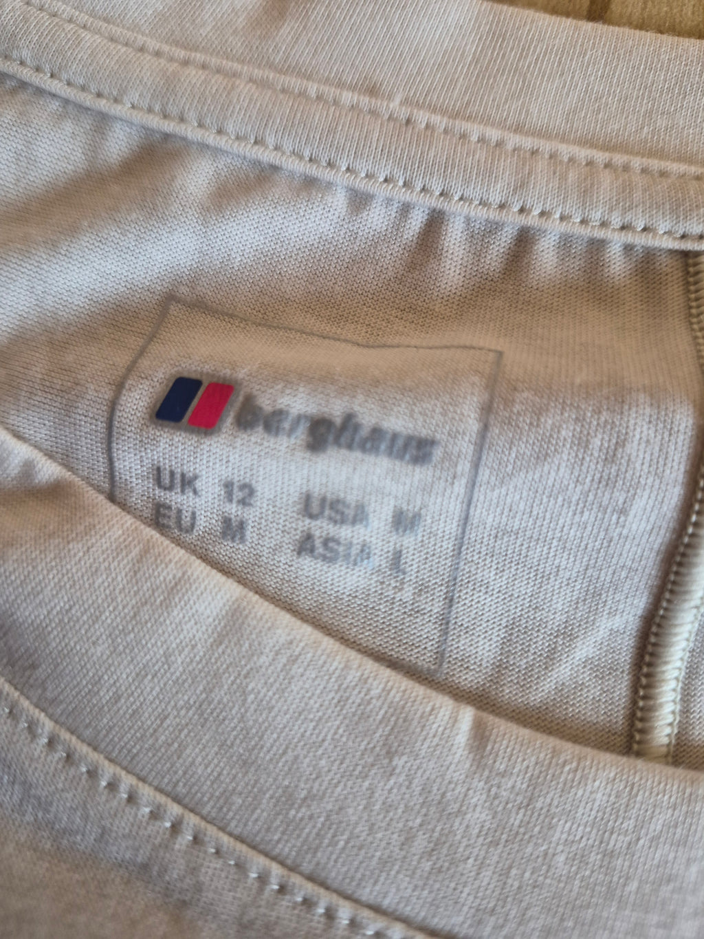 BERGHAUS RELAXED LS TECH WOMEN'S LONG SLEEVE T-SHIRT UK 12 BEIGE BNWT