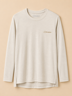 BERGHAUS RELAXED LS TECH WOMEN'S LONG SLEEVE T-SHIRT UK 12 BEIGE BNWT
