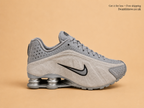NIKE SHOX R4 CEMENT GREY BLACK UK 5 WOMEN'S TRAINERS NEW FULL BOX RRP £149.99