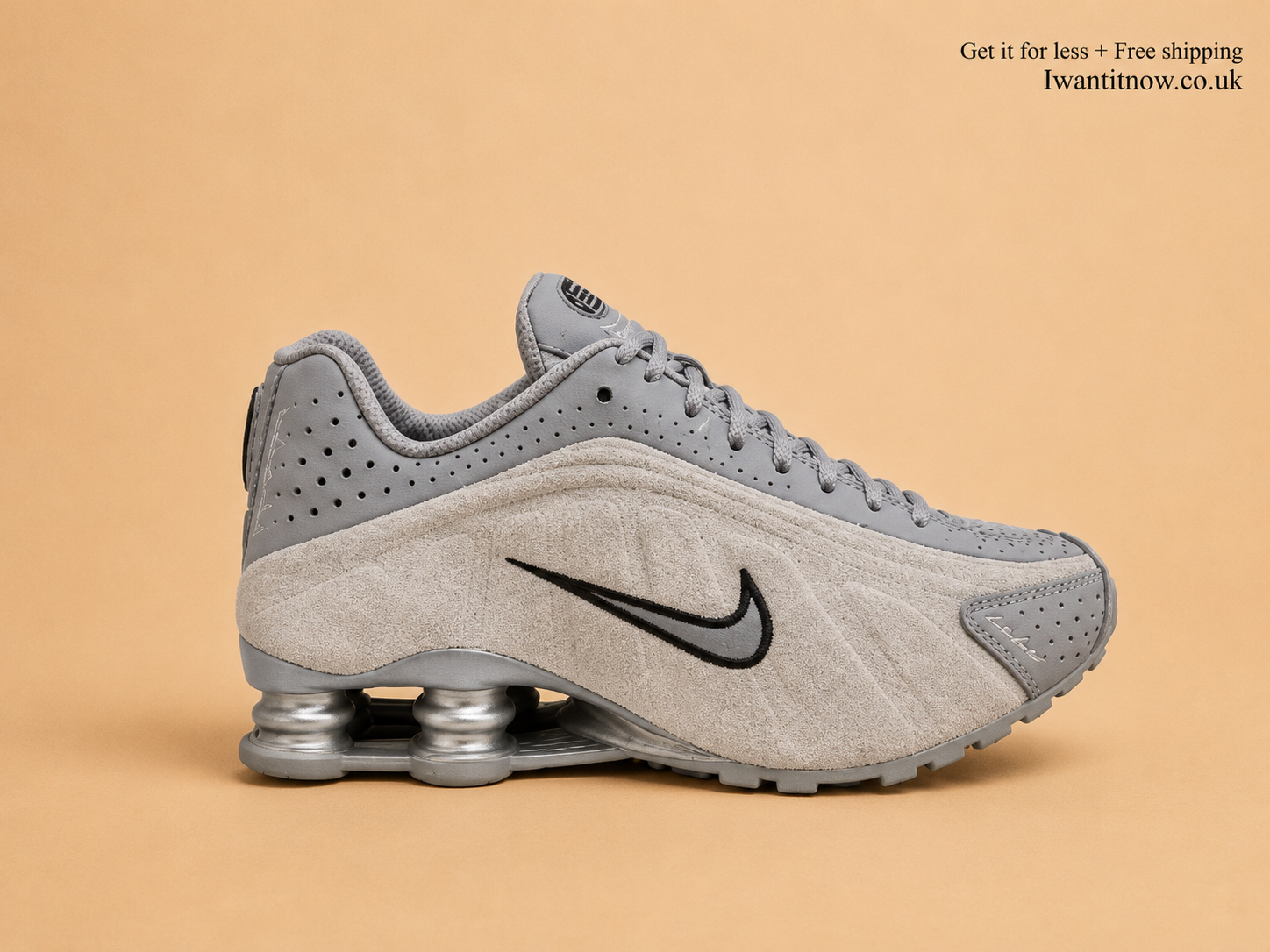 NIKE SHOX R4 CEMENT GREY BLACK UK 5 WOMEN'S TRAINERS NEW FULL BOX RRP £149.99