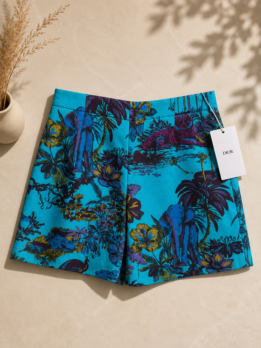 CHRISTIAN DIOR TOILE DE JOUY PRINT SILK & WOOL SHORTS SIZE UK 10 NEW WITH TAGS RRP £1,450