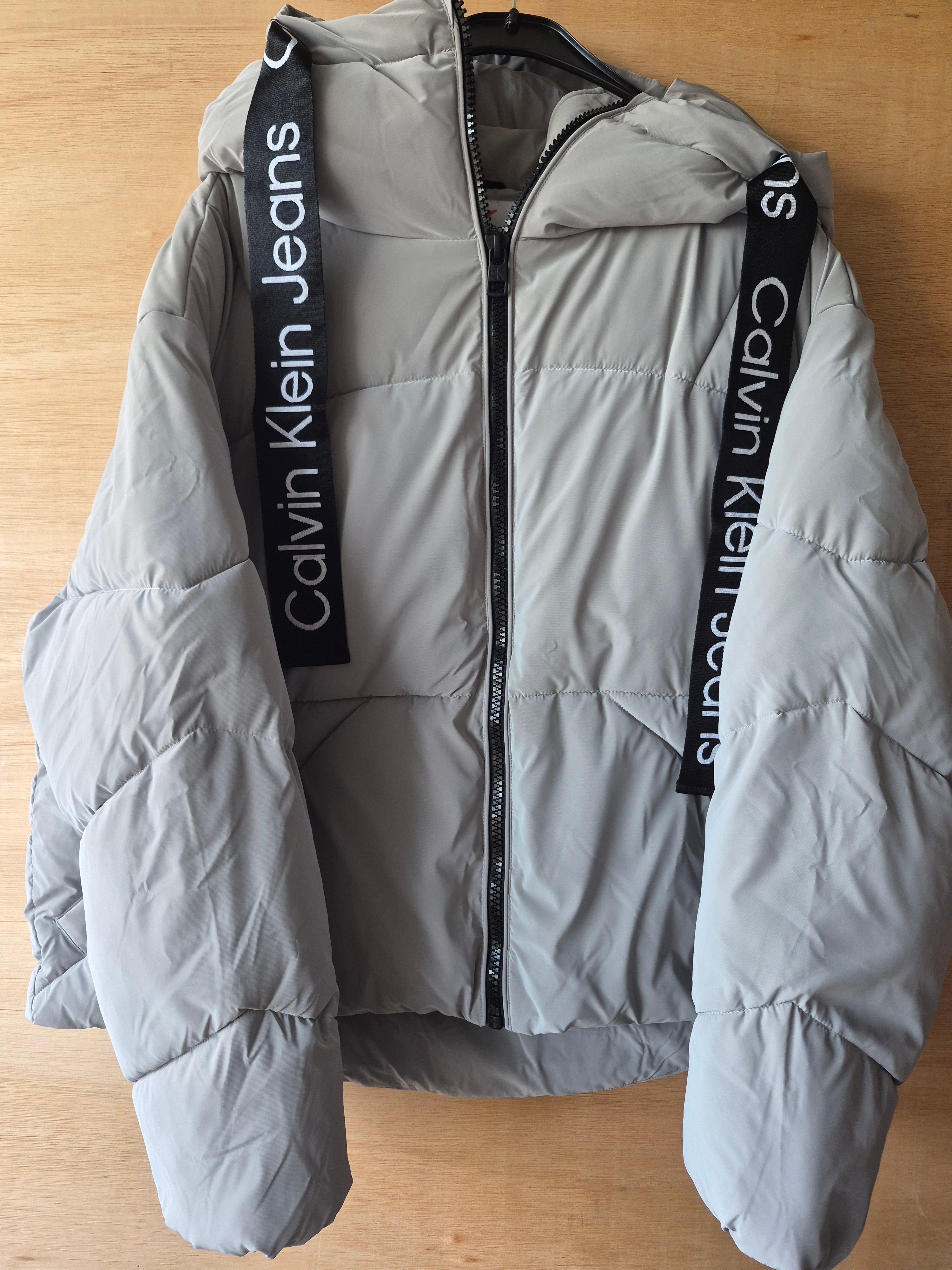 CALVIN KLEIN JEANS WOMEN'S PUFFER JACKET GREY UK 12 / MEDIUM LIKE NEW RRP £180