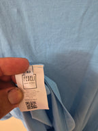 FEDELI MALIBU ORGANIC COTTON POCKET T-SHIRT DUST BLUE IT 62 UK 2XL/3XL BNWT RRP £175
