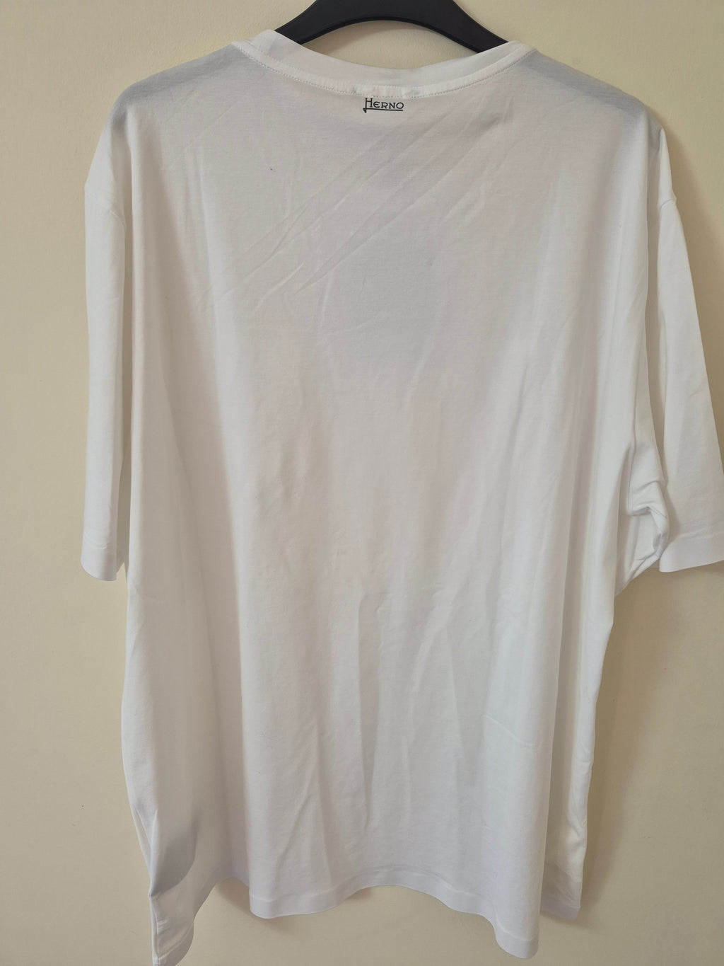 NEW HERNO MEN’S STRETCH COTTON POCKET T-SHIRT WHITE 2XL RRP£140