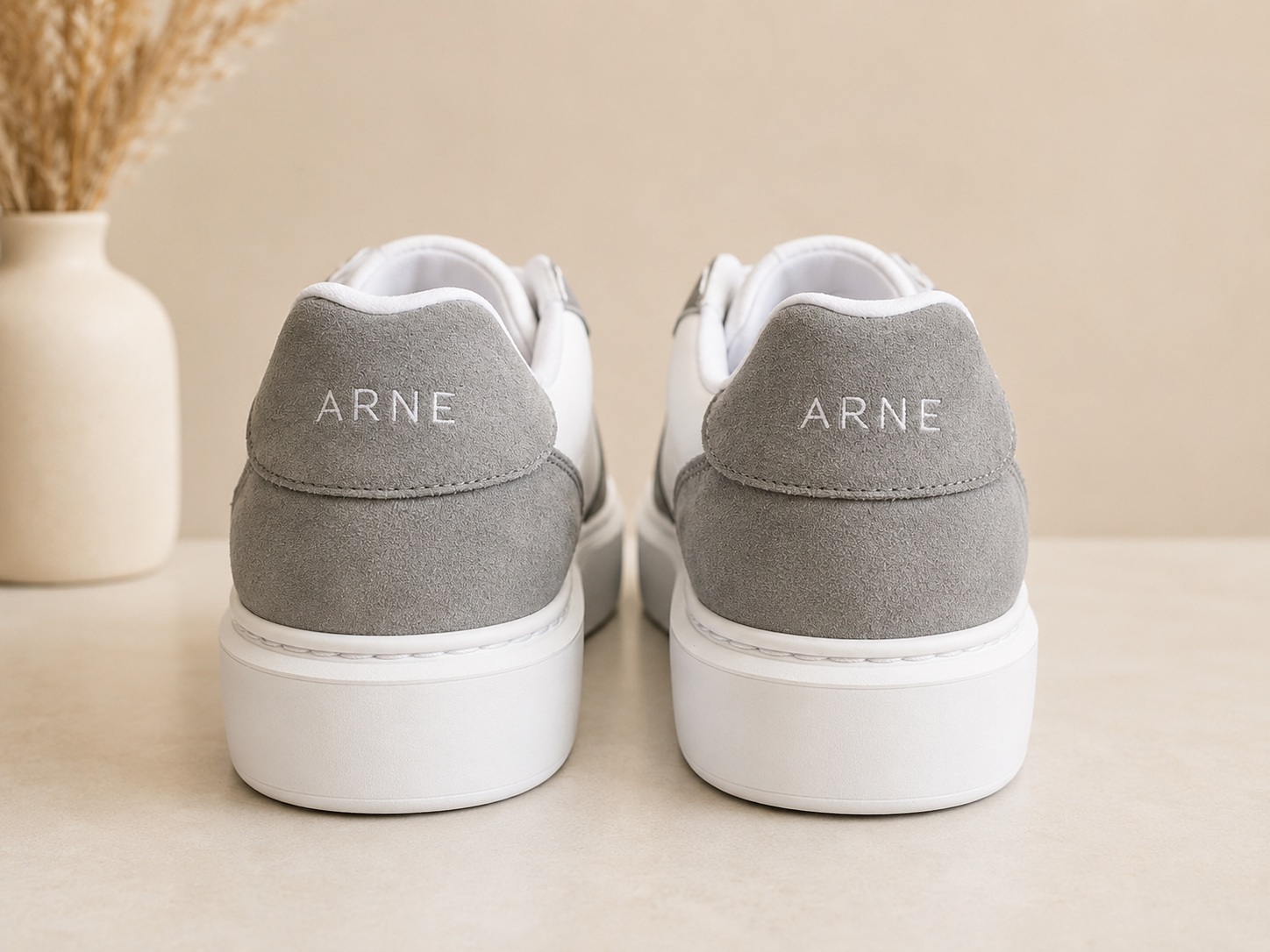 ARNE COURT TRAINER 2.0 WHITE & SAGE LEATHER SNEAKERS UK 6 NEW BOXED RRP £160
