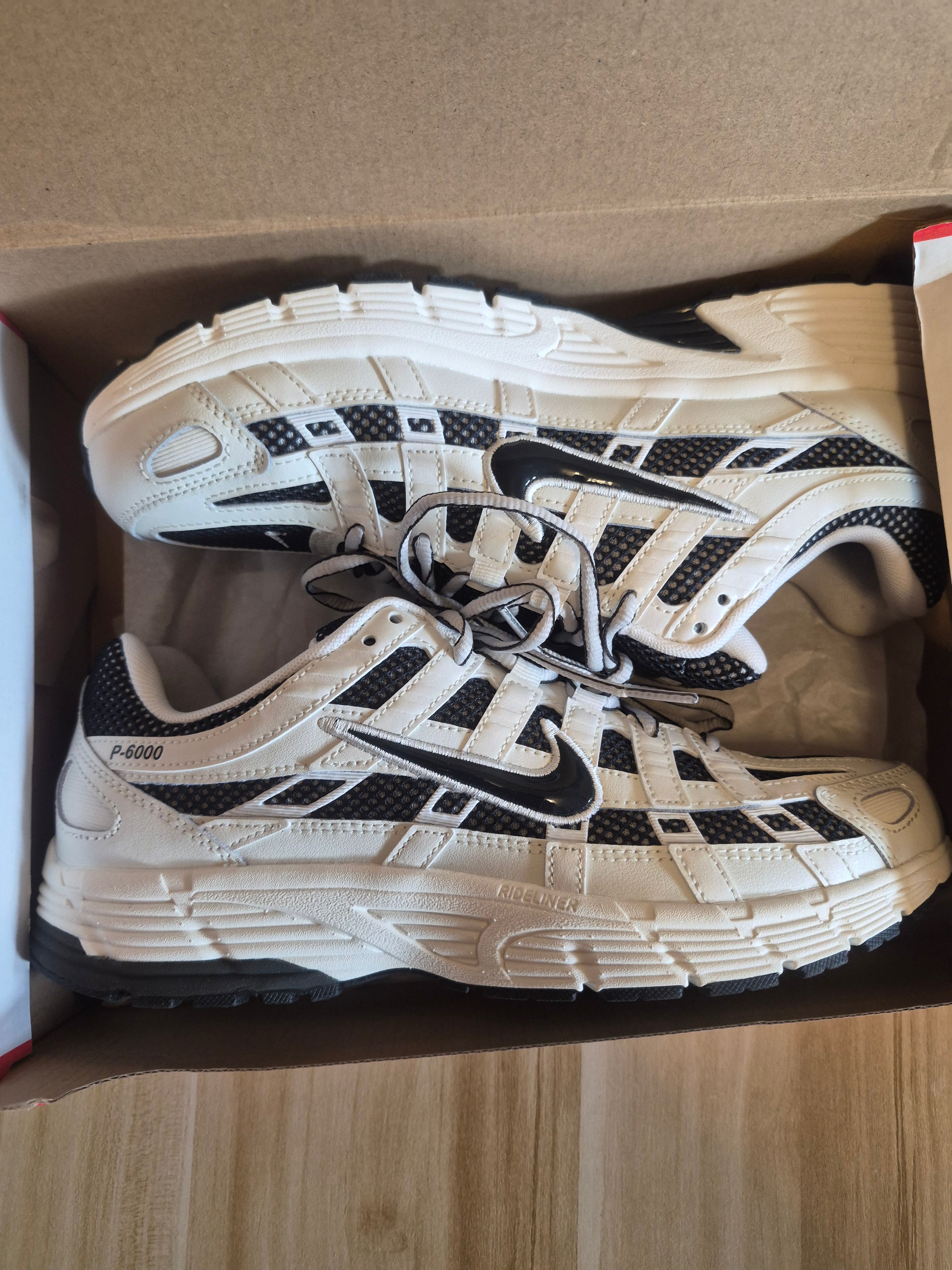 NIKE P-6000 SAIL/OFF NOIR/MEDIUM ASH UK 8 MEN'S / WOMEN'S NEW HALF BOX RRP £109.99