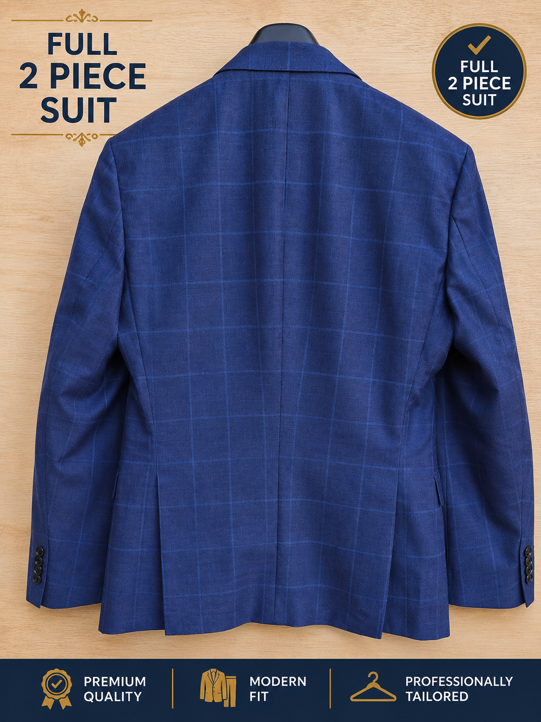 BOSS HUGO BOSS H-HAYES 2 PIECE SUIT BLUE CHECK SLIM FIT 36R / 30R PANT BRAND NEW WITH TAGS RRP £299
