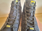 KARL LAGERFELD BLACK HIGH TOP CANVAS TRAINERS UK 6 WOMEN'S NEW NO BOX RRP £169