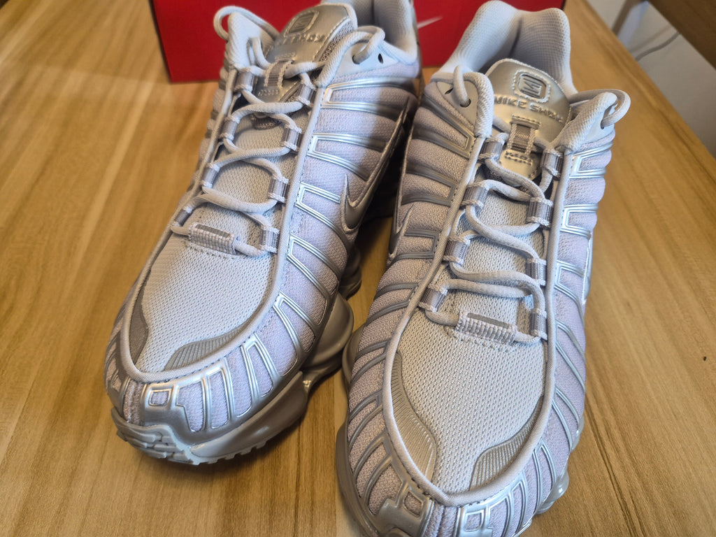 NIKE SHOX TL PURE PLATINUM METALLIC SILVER WOMEN'S UK 5.5 NEW HALF BOX RRP £174.99