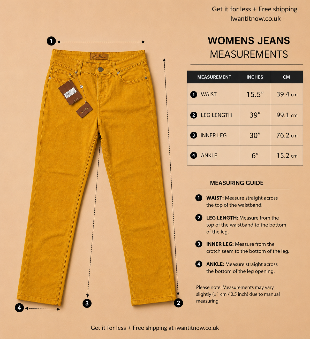 LORO PIANA WOMEN'S STRETCH COTTON SLIM FIT JEANS MUSTARD YELLOW UK 10 (IT 42) NEW WITH TAGS RRP £650
