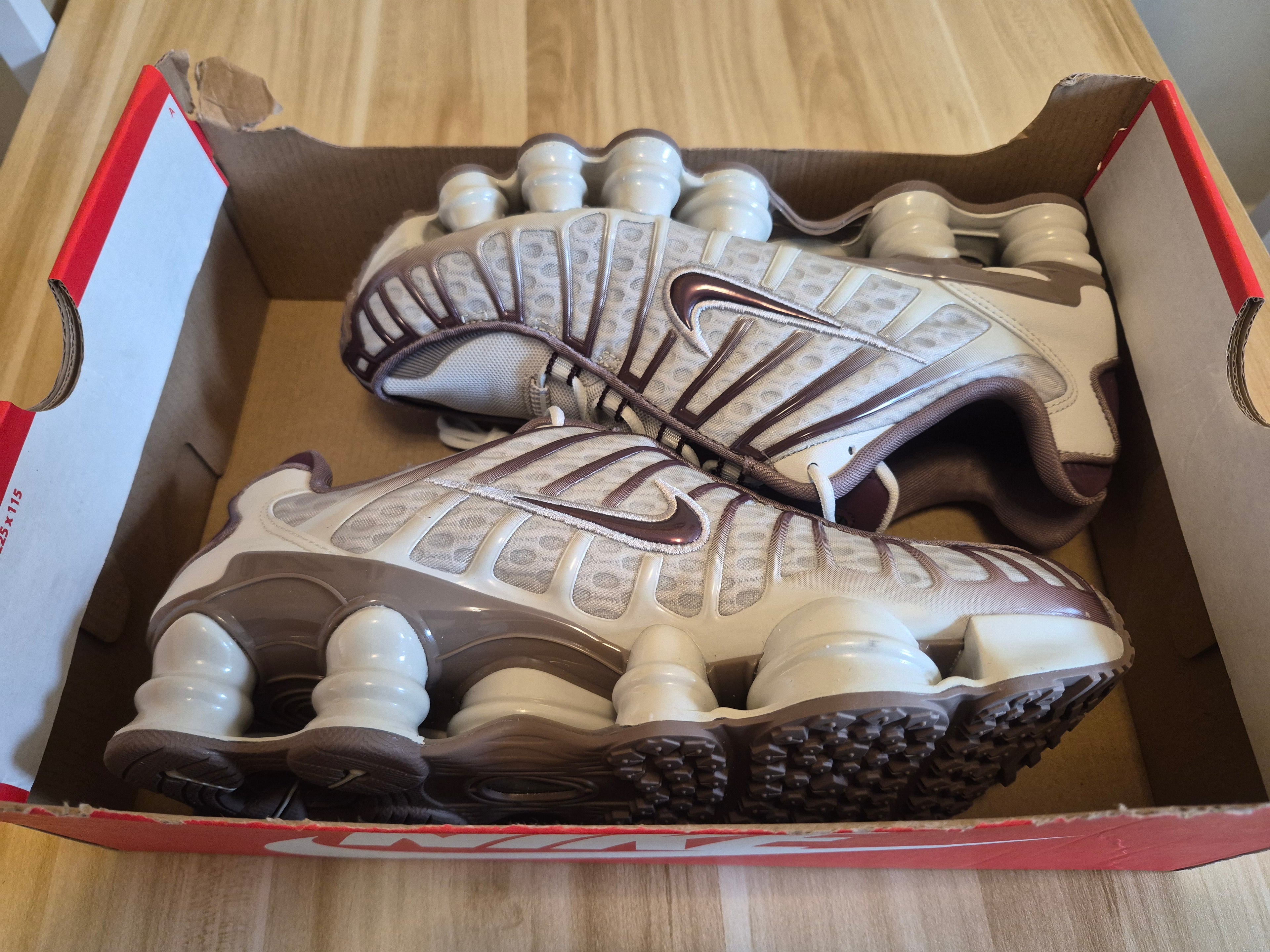 NIKE SHOX TL GREY PURPLE UK 6 WOMEN'S NEW HALF BOX RRP £174.99