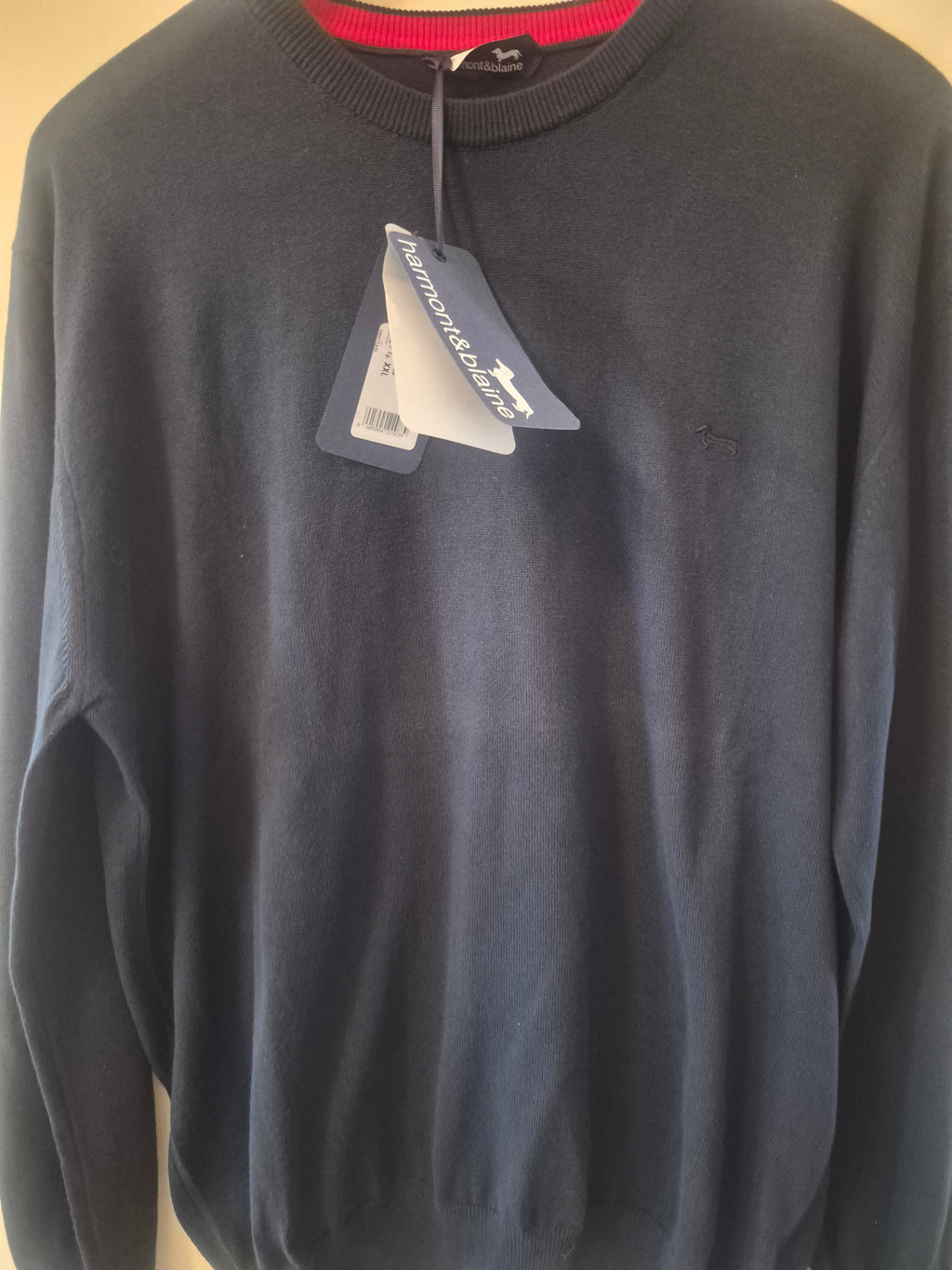 HARMONT & BLAINE MEN'S NAVY CREW NECK JUMPER XXL NEW WITH TAGS RRP £199