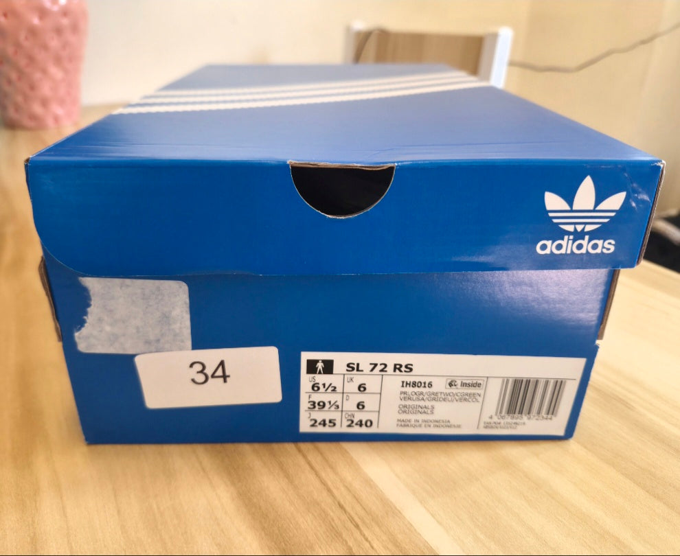 ADIDAS ORIGINALS SL 72 RS GREEN WHITE TRAINERS UK 6 WOMEN'S RRP £90