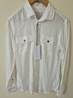NEW GAËLLE PARIS WOMEN’S UK12 SAFARI SHIRT WHITE MEDIUM RRP£130
