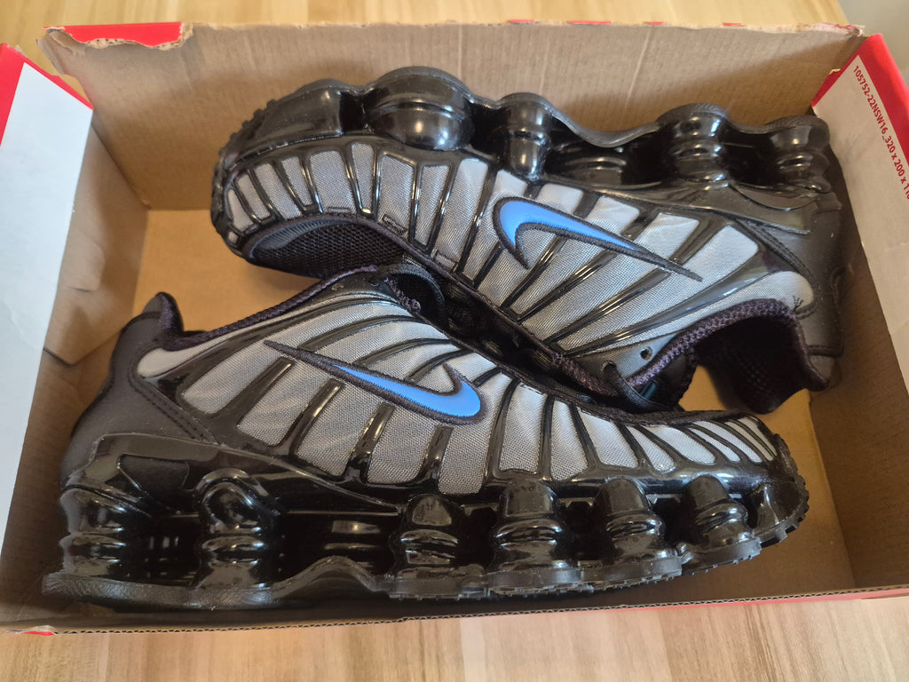 NIKE SHOX TL SE BLACK PHOTO BLUE STEALTH WOMEN'S UK 5 NEW HALF BOX RRP £184.99