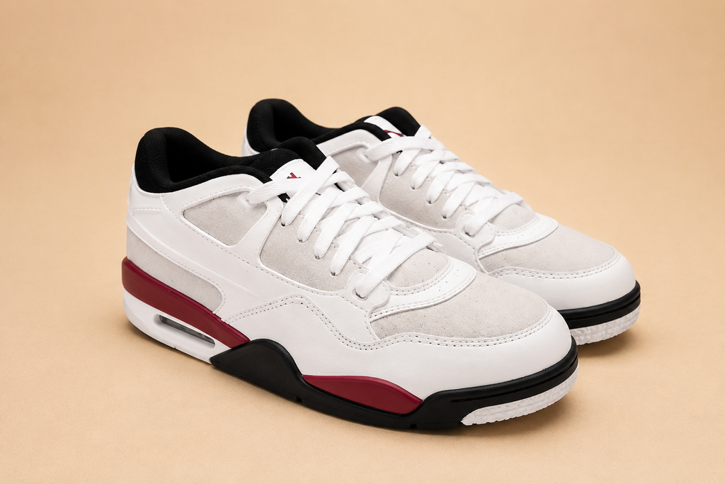 AIR JORDAN 4RM WHITE GYM RED PHOTON DUST UK 7.5 MEN'S NEW HALF BOX RRP £139.99