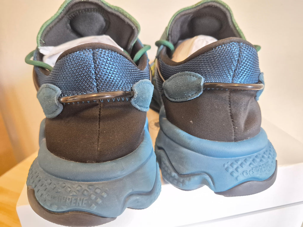 ADIDAS OZWEEGO TRAINERS NAVY GREEN MEN'S UK 11 USED GRADE B NO BOX RRP £110