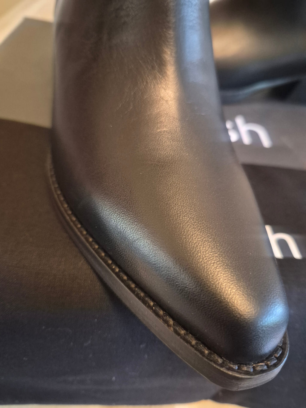 BA&SH COOPER BLACK LEATHER ANKLE BOOTS UK 4 EU 37 WOMEN'S NEW WITH BOX RRP £295