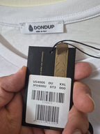 DONDUP MENS WHITE LOGO GRAPHIC T SHIRT SIZE XXL BRAND NEW MADE IN ITALY RRP £150