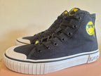KARL LAGERFELD BLACK HIGH TOP CANVAS TRAINERS UK 6 WOMEN'S NEW NO BOX RRP £169