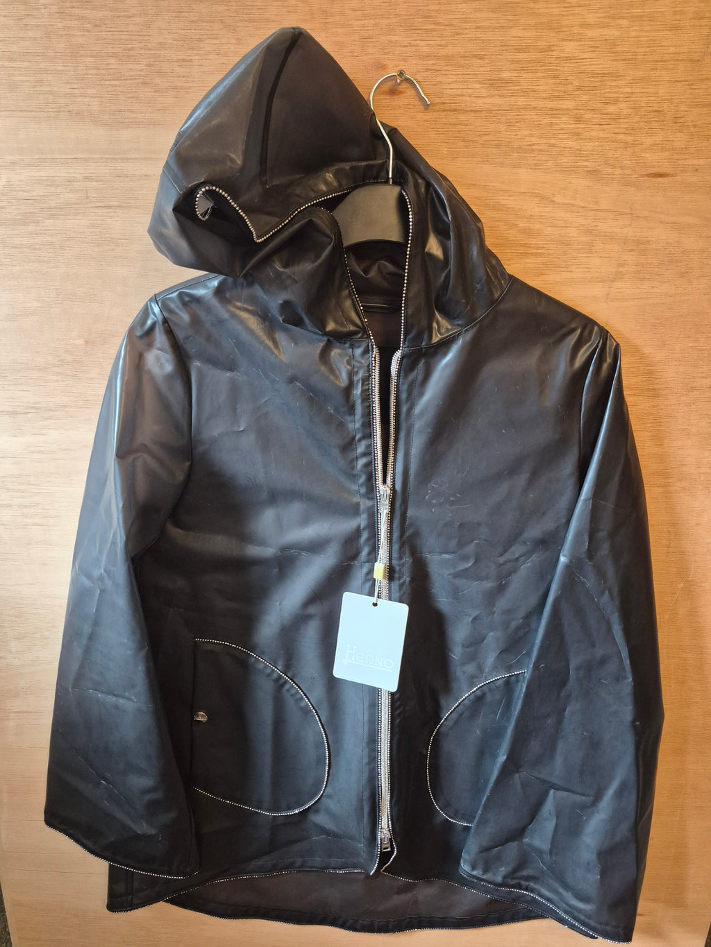 HERNO LAMINAR WATERPROOF HOODED JACKET BLACK AGE 14 / WOMEN'S XS NEW WITH TAGS RRP £595