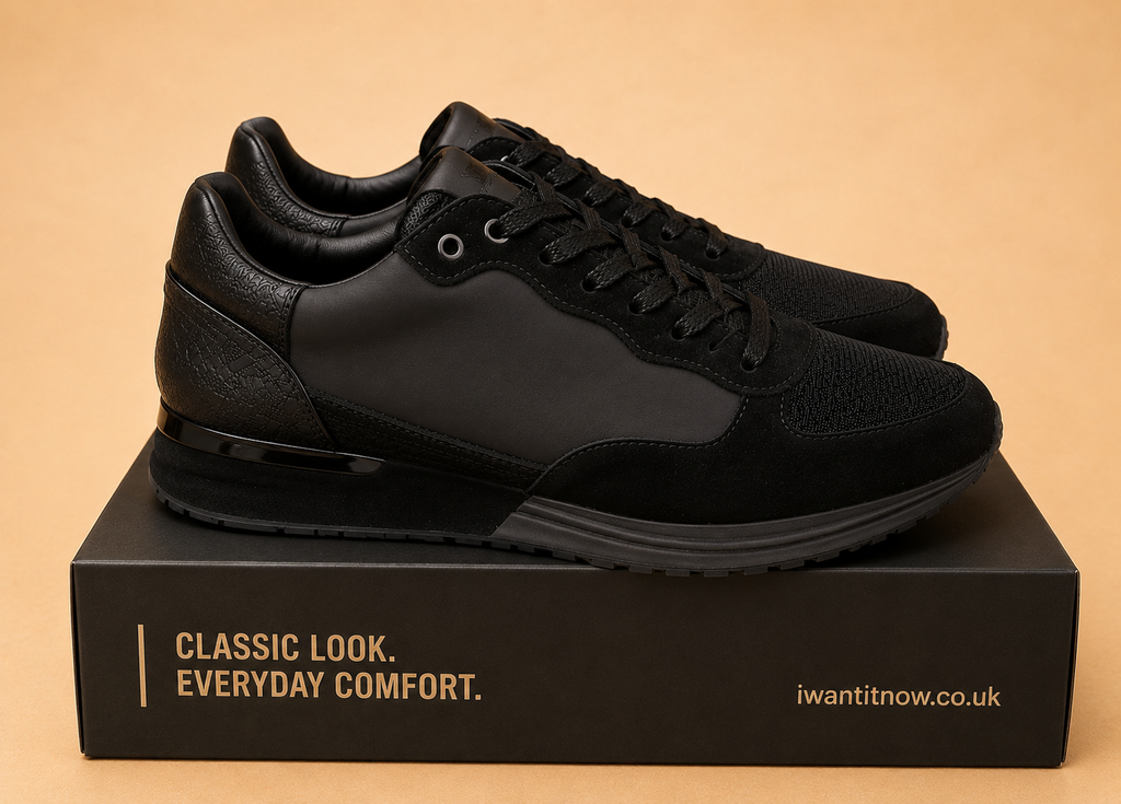 MALLET LONDON DIVER 2.0 TRIPLE BLACK TRAINERS MEN'S UK 11 BRAND NEW NO BOX RRP £175