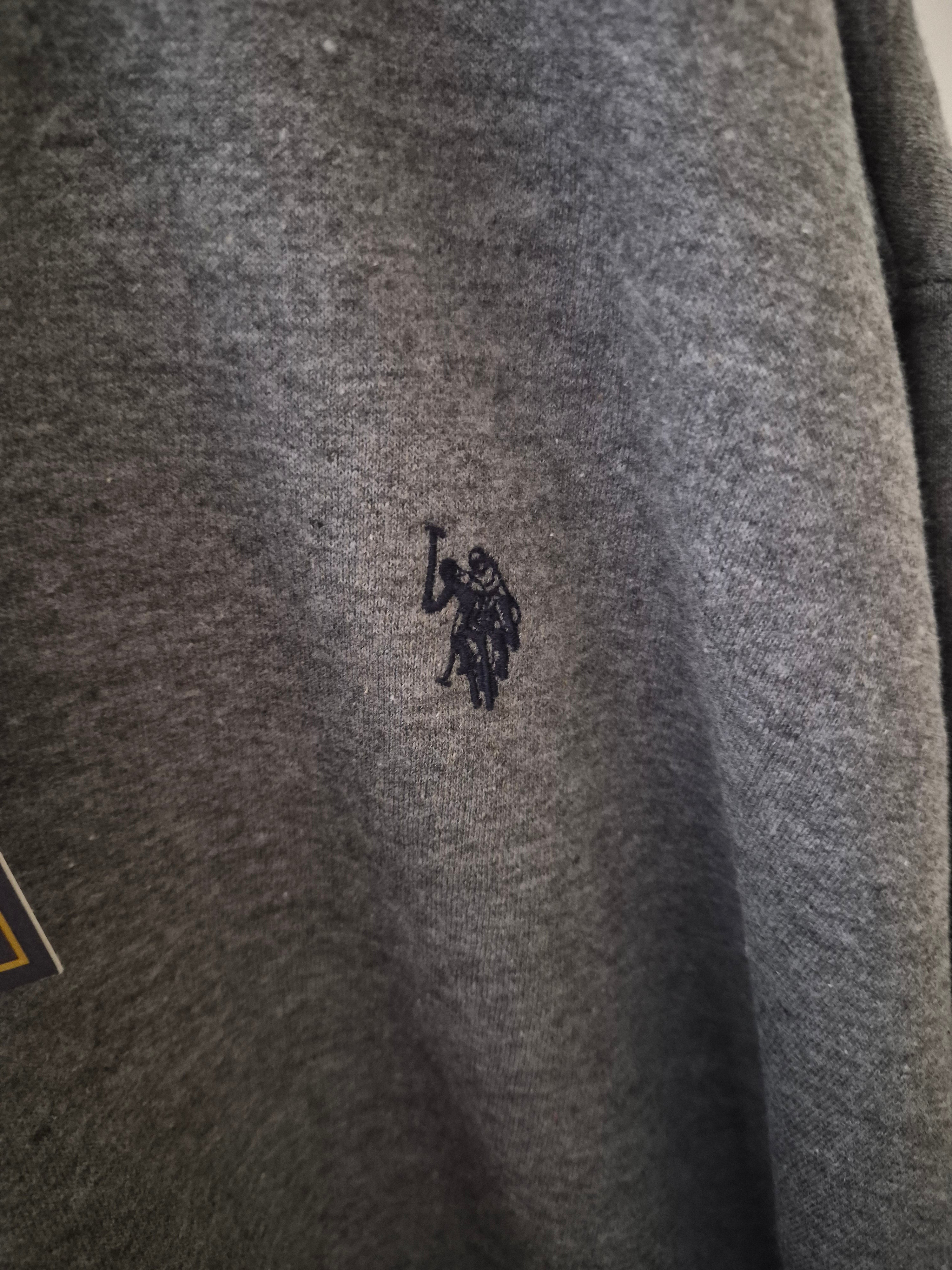 U.S. POLO ASSN. MEN'S GREY FULL ZIP HOODIE 3XL NEW WITH TAGS COTTON BLEND SWEATSHIRT