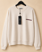A PAPER KID OVERSIZED LOGO CREWNECK SWEATSHIRT CREAM - MENS SMALL OR WOMANS 10/12 RRP:£160