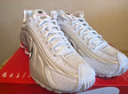 NIKE SHOX R4 WHITE METALLIC SILVER/RED UK 5 EU NEW HALF BOX RRP £149.99