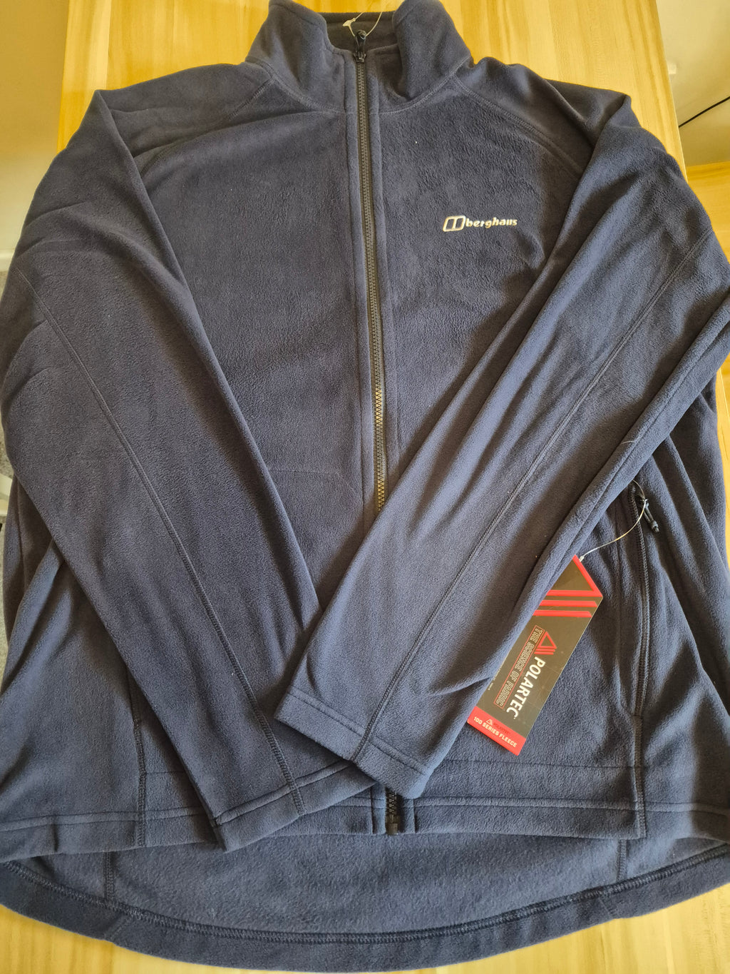 BERGHAUS MEN'S HARTSOP ECO POLARTEC FULL ZIP FLEECE JACKET DARK BLUE XL NEW WITH TAGS RRP £90