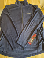 BERGHAUS MEN'S HARTSOP ECO POLARTEC FULL ZIP FLEECE JACKET DARK BLUE XL NEW WITH TAGS RRP £90