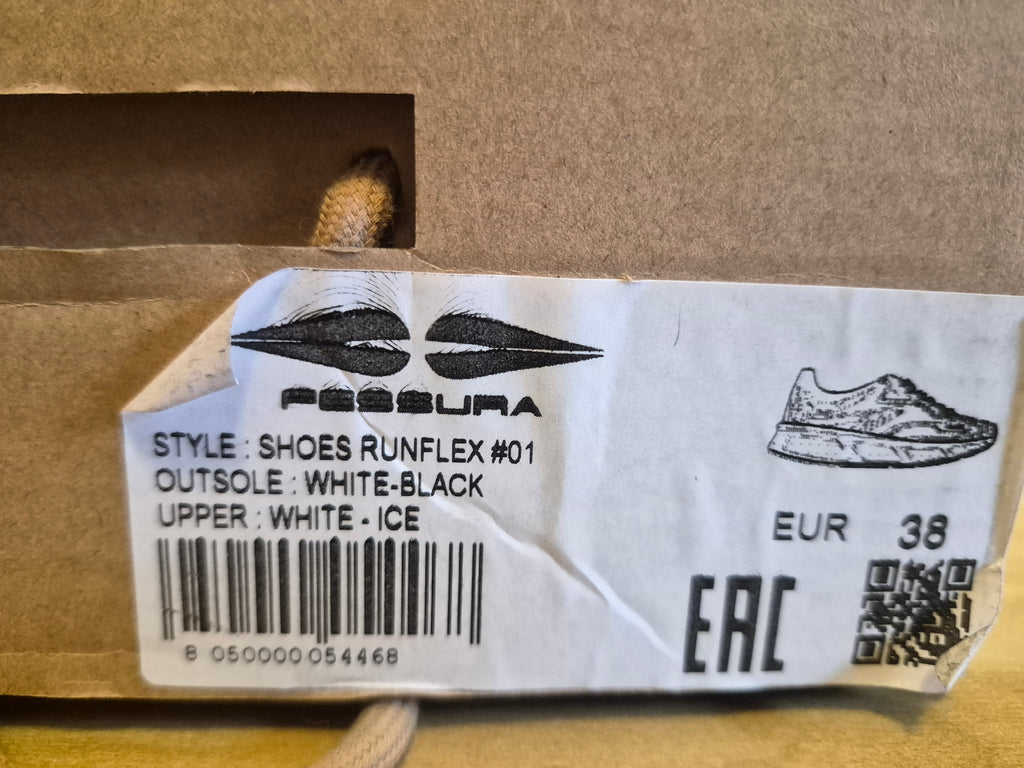FESSURA RUNFLEX #01 WOMEN'S TRAINERS WHITE ICE UK 5 NEW BOXED RRP £140