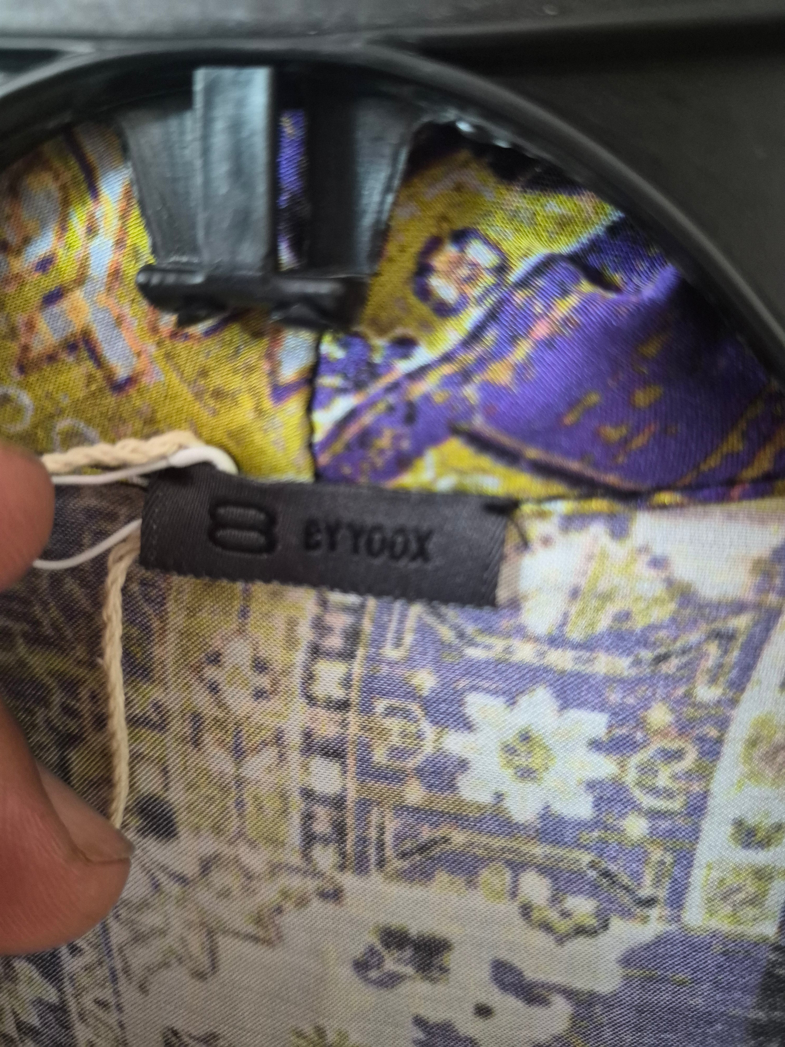 BYYDOX PRINTED OPEN FRONT BLAZER PURPLE MULTI WOMEN'S UK 12 BNWT RRP£120