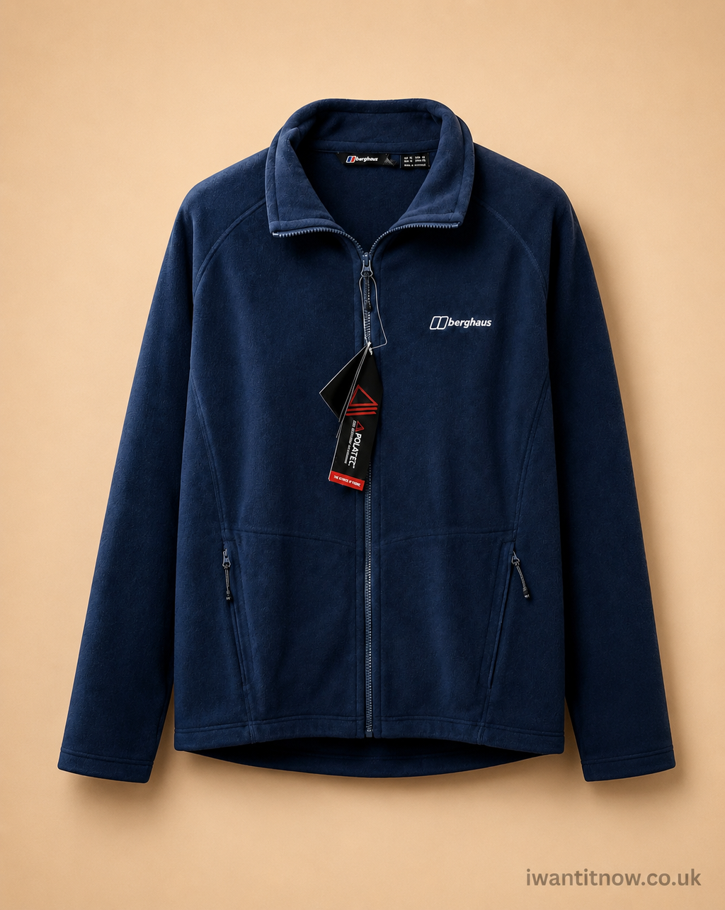 BERGHAUS MEN'S HARTSOP ECO POLARTEC FULL ZIP FLEECE JACKET DARK BLUE XL NEW WITH TAGS RRP £90