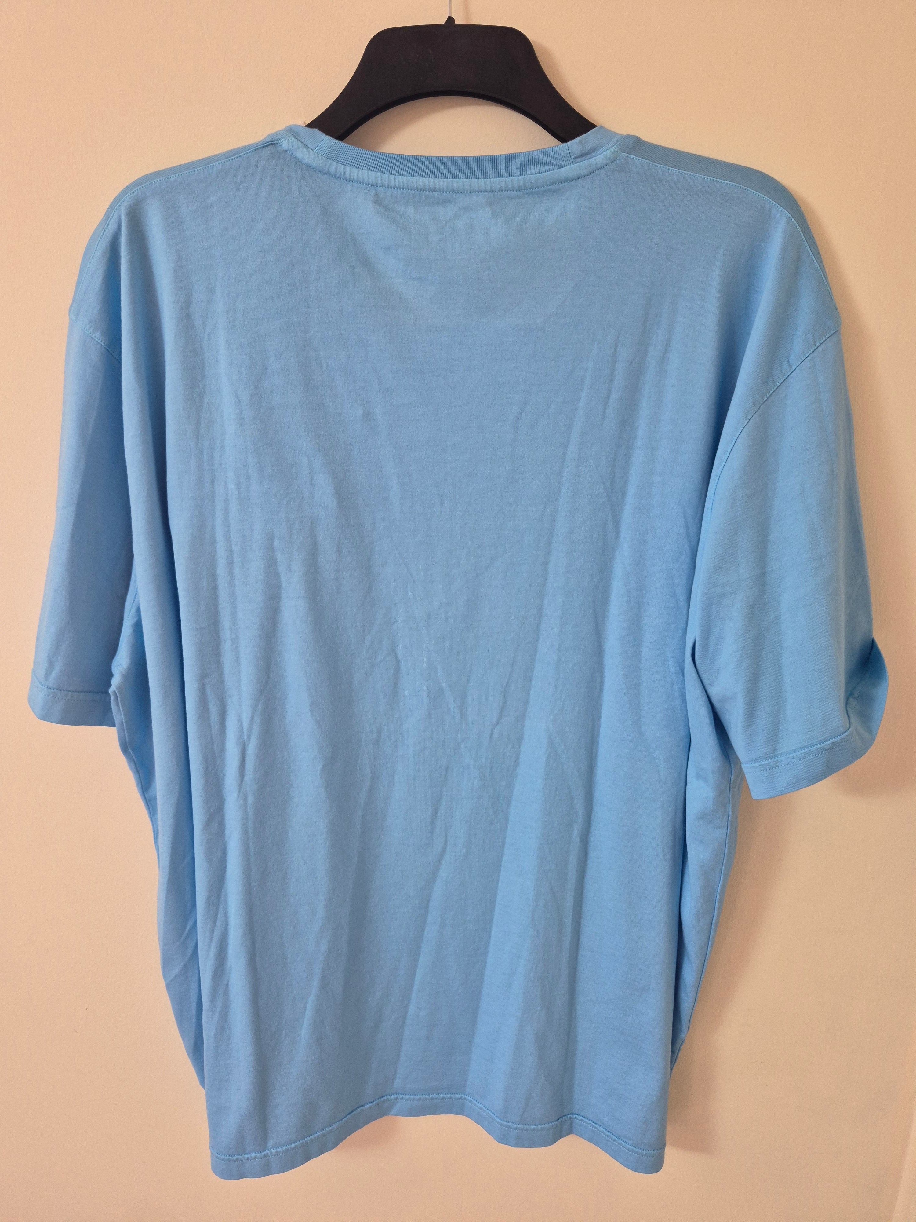 FEDELI MALIBU ORGANIC COTTON POCKET T-SHIRT DUST BLUE IT 62 UK 2XL/3XL BNWT RRP £175