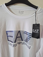 EA7 EMPORIO ARMANI LOGO LONG SLEEVE T-SHIRT WHITE MEN'S UK 3XL BRAND NEW WITH TAGS RRP £85