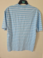 NEW NO TAGS UNLIKE HUMANS WELLS STRIPE POCKET T-SHIRT BLUE MEDIUM RRP£35