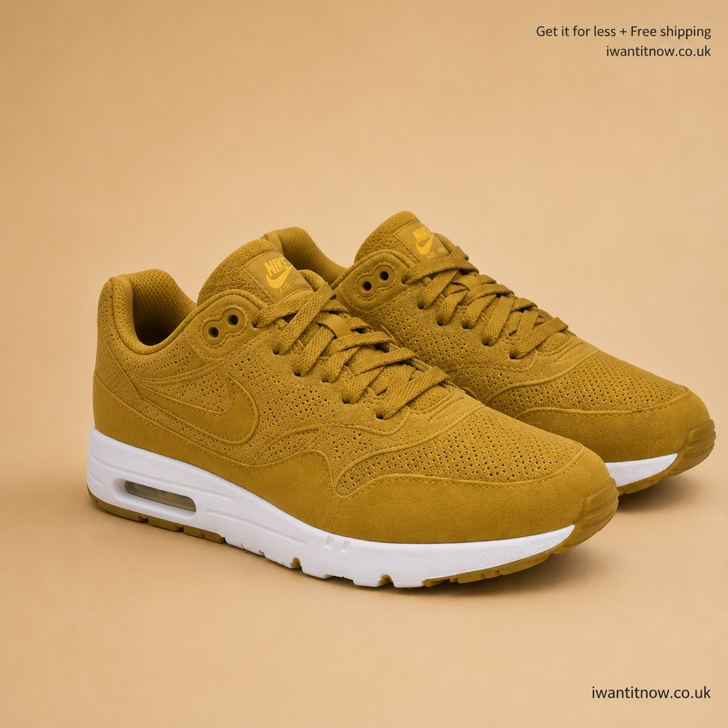 NIKE AIR MAX 1 PREMIUM OLIVE TRAINERS UK 5.5 EU 39 USED **GRADE B/C NO BOX RRP £135