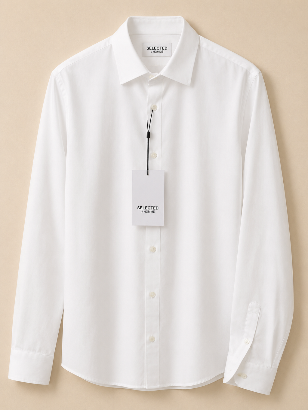 NEW SELECTED HOMME MEN’S SLIM ETHAN FORMAL SHIRT 17.5 NECK SIZE XL WHITE