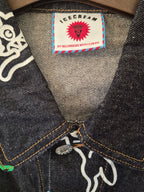 ICECREAM RUNNING DOG DENIM JACKET – DARK INDIGO – SIZE MEDIUM/LARGE RRP:£320