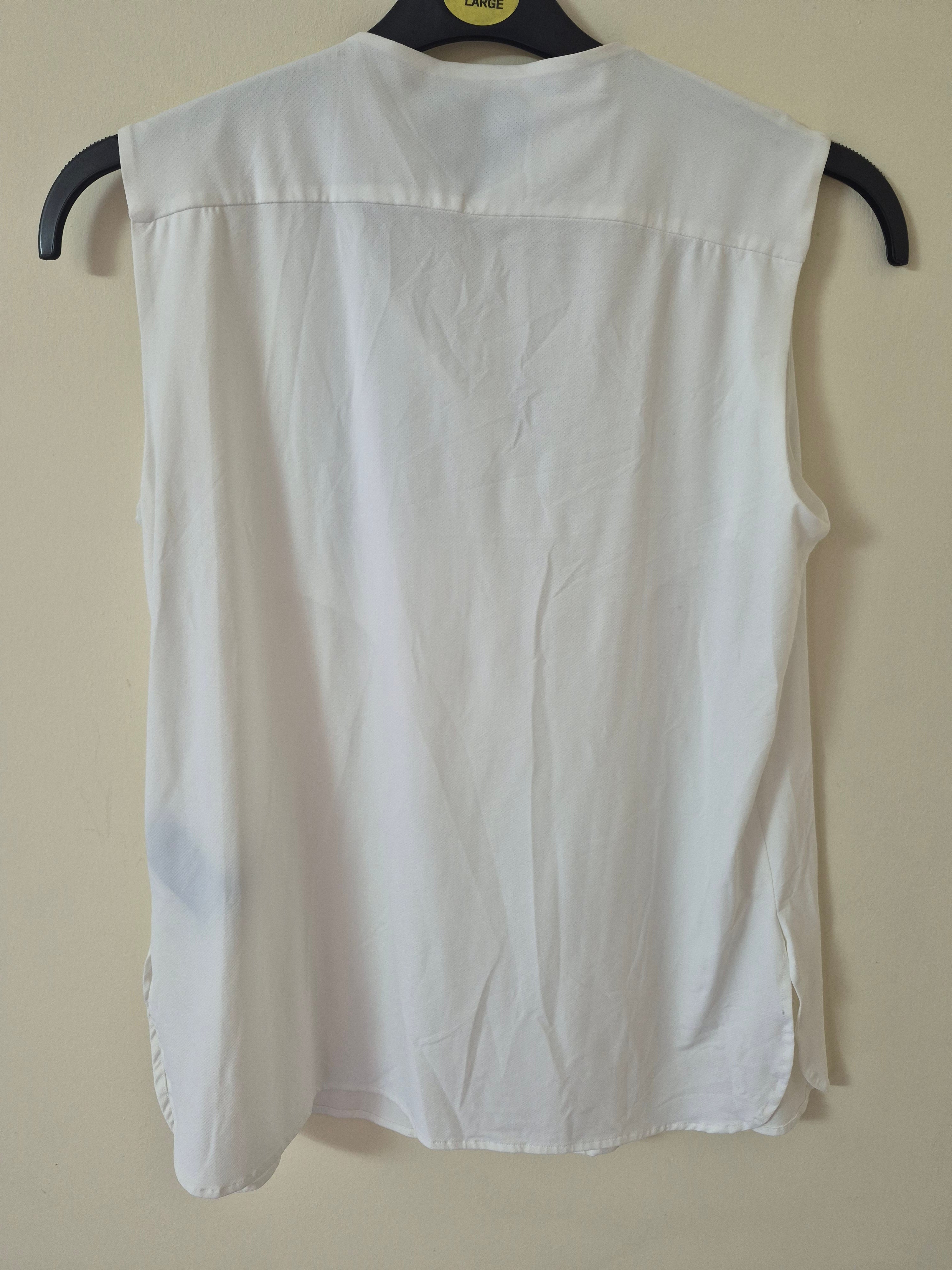NEW RRD ROBERTO RICCI DESIGNS WOMEN’S SLEEVELESS OXFORD SHIRT WHITE UK 10 RRP£135