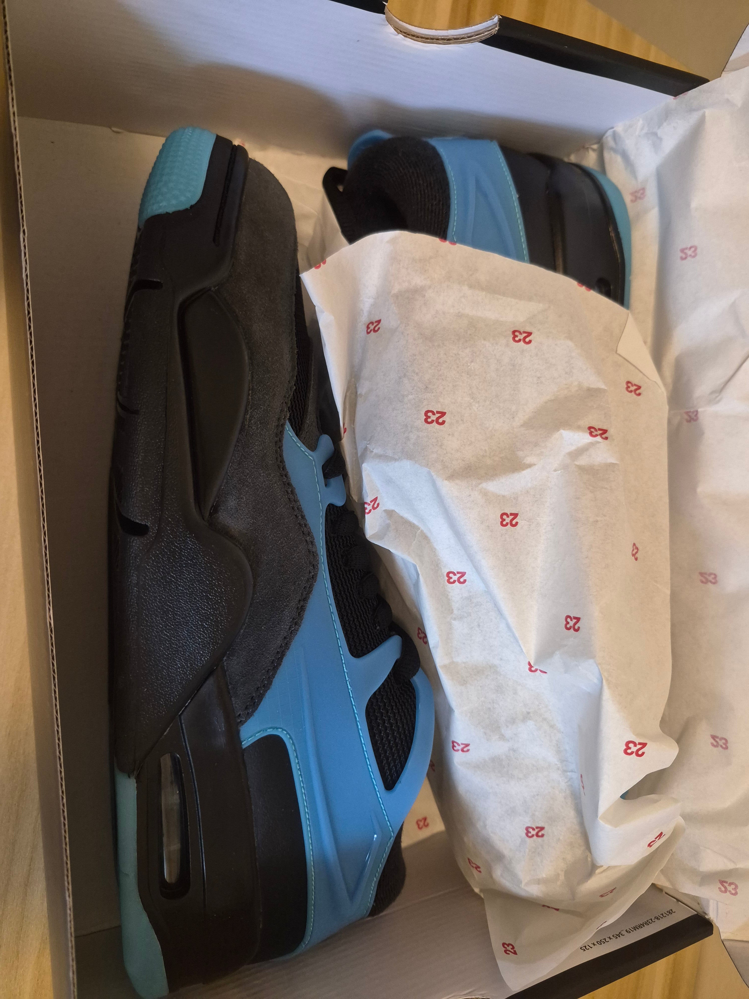 NIKE AIR JORDAN 4 RM BLACK GAMMA BLUE UK 11.5 EU 47 NEW IN BOX RRP £135
